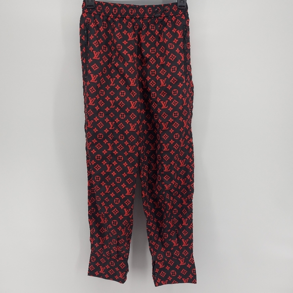 LOUIS VUITTON Red Monogram Jogging Pants In Technical Cotton - Picture 5 of 16